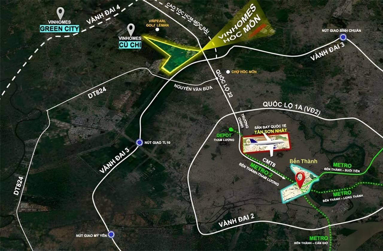 Vị trí dự án Saigon Park trên bản đồ TPHCM